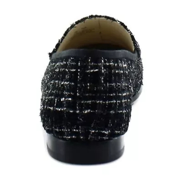 SAM EDELMAN WOMEN'S BLACK MULTI TWEED BIT LOAFER SIZE 8M - Picture 4 of 6